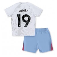 Dres Aston Villa Moussa Diaby #19 Preč pre deti 2023-24 Krátky Rukáv (+ trenírky)